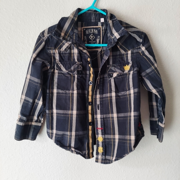 Lot of 2T Toddler Boy Button-Up Long Sleeve Dress Shirts|Guess|Old Navy|Carters - Picture 3 of 8